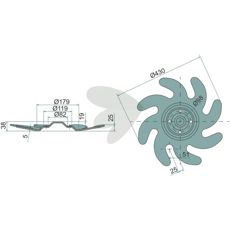 Højre skive til traktorer, optimeret for lang levetid og effektivitet.