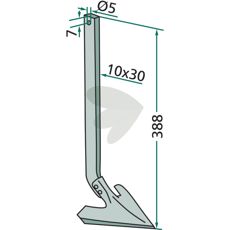 Skaft komplet med skær for optimal funktionalitet og holdbarhed.