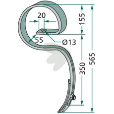 Agrilla Cobra stang komplet med skær og skrue for kraftfuld ydeevne.