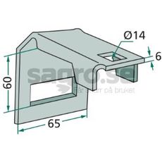 Beslag til ramme 50X50, ældre model, tilpasset ældre udstyr.
