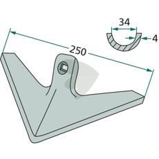 Hakskær 250 x 4, robust og ideel til grønt arbejde.