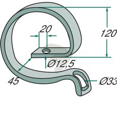 Forstærkningsfjeder 32x10mm, delnummer 103550138 til bestilling.
