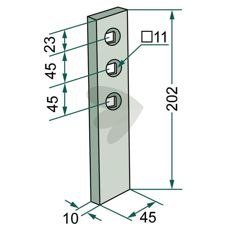 Lige slidvinkel 413569, ideel til holdbare landbrugsløsninger.
