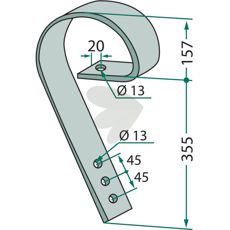 Trækbomstift 80x10, perfekt tilpasset til forskellige maskiner.