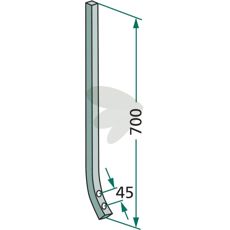 Stift 25x25mm, længde 700mm, ideel til konstruktion og reparation i landbrug.