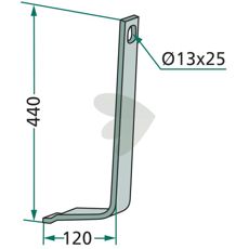 Forstærkningsfjeder i størrelse 32x12mm, perfekt til traktor- og landbrugsudstyr.