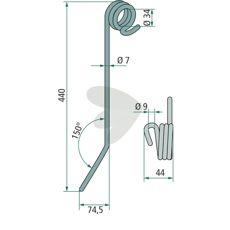 Regent efterårsredskabsstift, beregnet til at forbedre harvningsresultater og præcision.