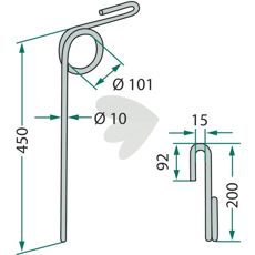 Alsidig efterårsredskabsstift til Köckerling og andre producenter, perfekt til jordbearbejdning.