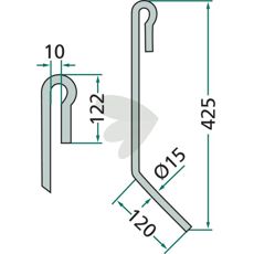 Kort efterharvetand for mere manøvredygtighed i trange rum.