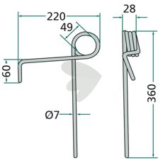 Forreste efterharvetand til Amazone frøskraber, effektiv og robust.