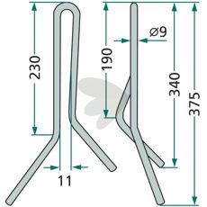 Lemken efterharvetand 3537044, ideel til professionelt landbrug.