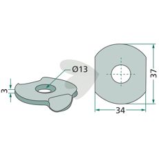 Skive af høj kvalitet til brug med 18010.ST-HH-14, slidstærk og pålidelig.