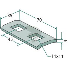 Stabilt beslag, modeller 4594530 og 033389, ideelt til byggeapplikationer.