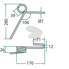 Efterharvspløk bag fra Lemken (Hassia), model 3537046, høj kvalitet.