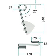 Fremtrædende efterharvspløk fra Lemken, Hassia, 240mm, slidstærkt design.