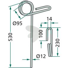 Kverneland efterharvspløk, 530mm, optimal til jordbearbejdning.