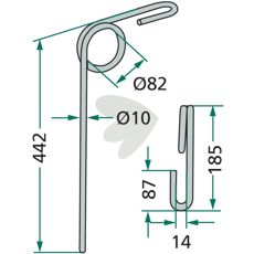 Brix efterharvspløk fra Kongskilde, ideel til jordbearbejdning.