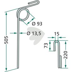 Köckerling efterharvspløk, art.nr 501130, robust og pålidelig.