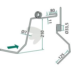 Lemken efterslæbepind af høj kvalitet til Hassia maskiner, robust og holdbar.