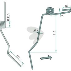 Effektiv efterslæbepind fra Lemken, perfekt til Hassia traktorer og redskaber.