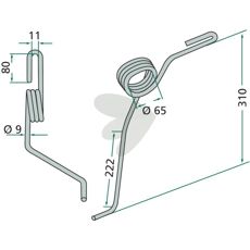 Bag efterslæbepind 3537056 til optimal jordforberedelse og forarbejdning.