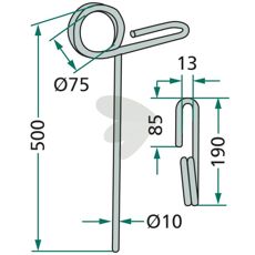500mm efterslæbepind fra Marsk-Stig til holdbar og effektiv bearbejdning.