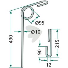 490mm efterslæbepind fra Marsk-Stig, perfekt til effektiv jordhåndtering.