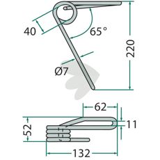 For efterslæbepind til Kuhn (Nodet) model FJX0651A, ideel til jordbearbejdning.
