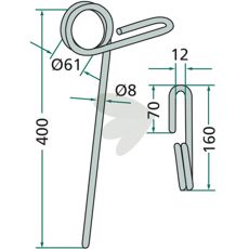 Kuhn (Nodet) efterslæbepind FLJ0283, ideel til førsteklasses jordbearbejdning.