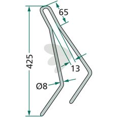 Kort efterharvetand til Rabe og Pöttinger, perfekt til mindre marker og præcision.