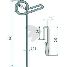 Efterharvetand designet til Great Plains/Simba P01705, til avanceret landskabspleje.