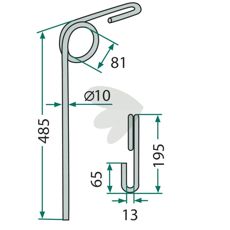 Efterharvetand Doublet-Record 0042-610-00, perfekt til optimering af jordbearbejdning.