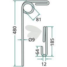 Kvalitets efterharvetand til Kongskilde 7000027706, ideel til effektiv landbrug.