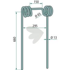 660mm efterharvetand, fremragende til intensiv jordbearbejdning og markpleje.