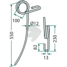 Rabe efterharvetand fra Väderstad, perfekt til jordbearbejdning.