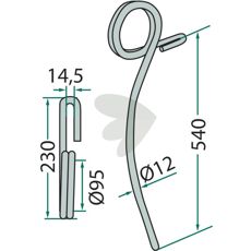 Efterharvetand 427497 fra Väderstad, designet til holdbarhed.