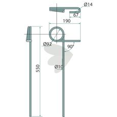 Kverneland efterharvetand, perfekt til effektiv og præcis bearbejdning.