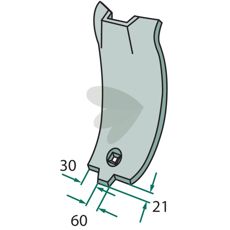 Skærving til midterdel, designet til præcis skæring.