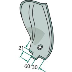 Venstre skærving til præcis skæring og høj ydeevne.