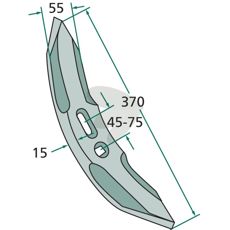Smedet skæredel, designet til overlegen ydeevne og holdbarhed.