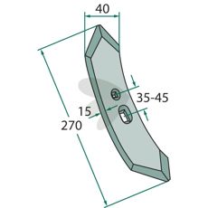 Skær beregnet til ZK-kultivatoren, hvilket giver optimal jordbearbejdning.