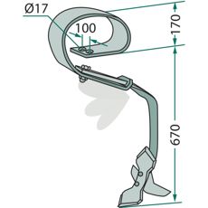 Komplet pind med skær til ramme 80x80, sikrer effektiv drift.