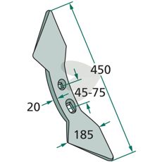 Bred spidsdesign til mere effektiv skæreydeevne i arbejde.