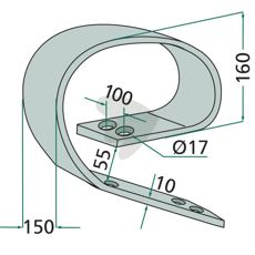 Fjederblad 422711, pålidelig del til landbrugsudstyr.