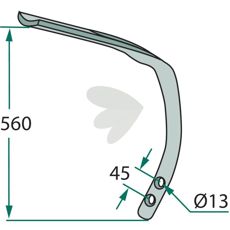 Nederste del 422721, vigtig komponent til landbrugsmaskiner.