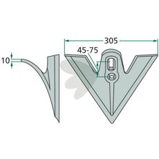 Gåsefødskær med sænkesmed design, ideelt til præcisionsarbejde i jorden.