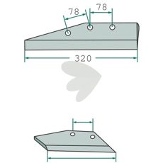 Skær til højre for ældre modeller, ideel til effektivt arbejde i marken.