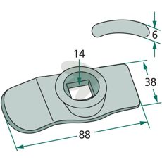 Beslag med en tykkelse af 9mm, sikker og stabil montering til udstyr.