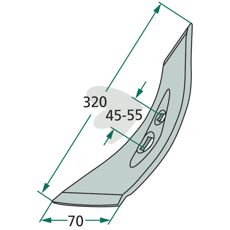 Venstre drejet forskær, designet til at møde specifikke skærkrav.