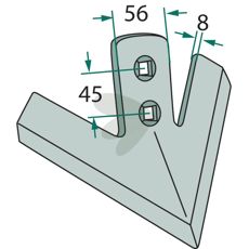 Gåsefodsskær F20120082R, et pålideligt valg til jordbearbejdning.